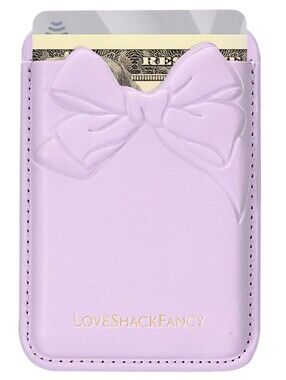NWT LoveShackFancy x Case-Mate Adhesive Bow Cardholder - Limited Edition- Purple